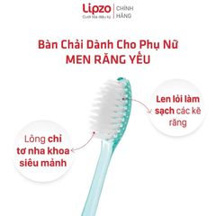 Bàn Chải Đánh Răng Lipzo Ruby Sensi Cho Nữ - Thiết Kế Đặc Biệt Cho Răng Nhạy Cảm, Bàn Chải Mềm Công Nghệ Nano Kháng Khuẩn