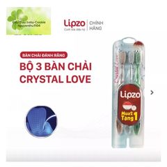 Bộ 3 Bàn Chải Đánh Răng Lipzo Crystal Love Dành Cho Nữ - Thiết Kế Đặc Biệt, Chất Liệu Cao Cấp, Chăm Sóc Răng Miệng Hiệu Quả