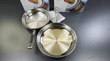 Bộ Nồi Chảo WMF Diadem Plus 2 Món - Inox 18/10 Chịu Nhiệt Tốt, Dùng Cho Mọi Loại Bếp, Nắp Thủy Tinh Chắc Chắn