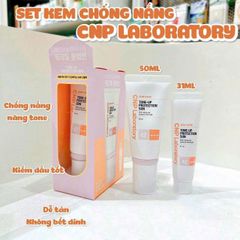 Set Kem Chống Nắng Nâng Tông CNP Laboratory SPF42/PA+++ 50ml + 31ml - Kiềm Dầu, Bảo Vệ Da Nhạy Cảm, Dễ Dàng Trang Điểm