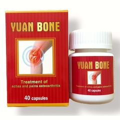 Viên uống Yuan Bone hỗ trợ đau nhức xương khớp, tê bì chân tay, thiếu chất nhầy khớp gối, khô khớp, thoát vị đĩa đệm - Hỗ Trợ Giảm Đau Khớp Cho Người Già - Hộp 40 Viên Xuất Xứ Malaysia - Mã 1361
