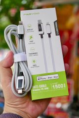 Cáp Sạc Nhanh iPhone 30W MFI - Dây Cáp Hiển Thị Công Suất 1.5m, Hàng Xuất Đức, Chống Quá Tải, Thiết Kế Bền Bỉ