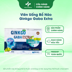 Viên uống bổ não Ginkgo Gaba Extra 60 viên - Giảm đau đầu, mất ngủ, hỗ trợ tuần hoàn não và rối loạn tiền đình.