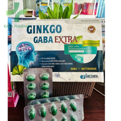 Viên uống bổ não Ginkgo Gaba Extra 60 viên - Giảm đau đầu, mất ngủ, hỗ trợ tuần hoàn não và rối loạn tiền đình.