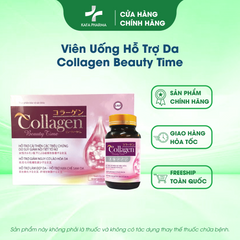 Viên Uống Collagen Beauty Time - Hỗ Trợ Làm Đẹp Da, Giảm Nếp Nhăn và Lão Hóa - Hộp 30 Viên Nhập Khẩu Từ Nhật Bản