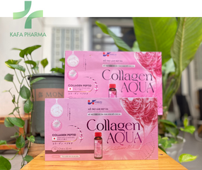 Nước Uống Collagen Aqua Làm Đẹp Da - Giảm Nếp Nhăn, Lão Hóa, Cải Thiện Da Sạm Khô (Hộp 10 Chai x 30ml)