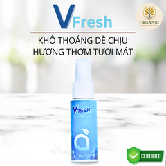 Xịt khử mùi Vfresh Organic Unisex - Khử mùi hiệu quả, hương thơm nhẹ nhàng, không gây ố áo, sản phẩm an toàn cho da nhạy cảm