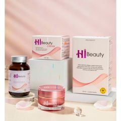 Bộ Sản Phẩm Dưỡng Da Hi Beauty - Kem và Viên Uống Giúp Dưỡng Trắng, Mờ Nám, Chống Lão Hóa, Phù Hợp Mọi Loại Da