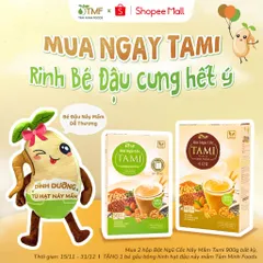 Combo Ngũ Cốc Nảy Mầm Tami - 100% Thiên Nhiên, Ít Ngọt, Không Đường - Hỗ Trợ Dinh Dưỡng Cho Mọi Đối Tượng, 50 Gói Tiện Dụng