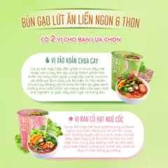 Bún gạo lứt ăn liền NGON & THON thuần chay healthy eatclean