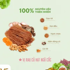 Bún gạo lứt ăn liền NGON & THON thuần chay healthy eatclean
