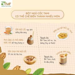 Bột Ngũ Cốc Tami Không Đường - Hỗ Trợ Giảm Cân Tâm Minh Foods, Thành Phần Thiên Nhiên, Dinh Dưỡng Cao, Pha Nhanh Gọn 25 Gói