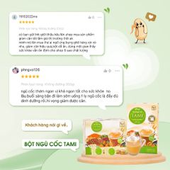 Bột Ngũ Cốc Tami Không Đường - Hỗ Trợ Giảm Cân Tâm Minh Foods, Thành Phần Thiên Nhiên, Dinh Dưỡng Cao, Pha Nhanh Gọn 25 Gói
