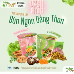 Combo mix 6 ly bún gạo lứt ăn liền NGON & THON - Vị rau củ hạt ngũ cốc & vị tảo xoắn chua cay thuần