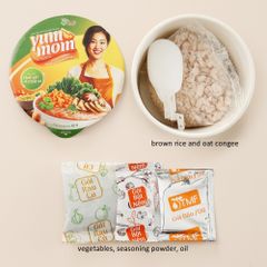 Combo 6 Ly Cháo Gạo Lứt Rong Biển Yến Mạch Ăn Liền Yum Mom 45g - Dinh Dưỡng Cho Bé Ăn Dặm, Tiện Lợi, Tự Nhiên
