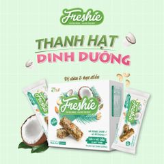 Combo 2 Hộp Thanh Hạt Dinh Dưỡng Freshie - Granola Bar Gạo Lứt, Dừa, Hạt Điều, Thuần Chay 150gr Tâm Minh Foods