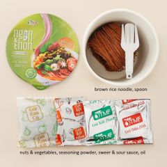 Thùng 12 bún tảo xoắn + 12 bún rau củ gạo lứt ăn liền NGON & THON eatclean giảm cân TÂM MINH FOODS