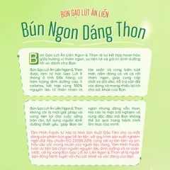 Thùng 24 ly bún gạo lứt ăn liền NGON & THON - Vị rau củ hạt ngũ cốc thuần chay healthy eatclean