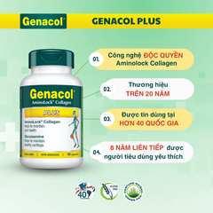 Viên uống Genacol Plus Collagen - Hỗ trợ thoái hóa khớp, giảm đau khớp hiệu quả, bổ sung glucosamin cho sức khỏe xương khớp.