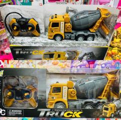 Xe tải điều khiển từ xa 666-6 - Đồ chơi trẻ em công trường xây dựng với đèn LED, thiết kế linh hoạt và dễ điều khiển, quà tặng lý tưởng.