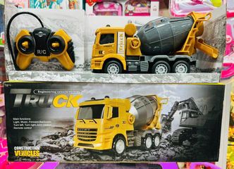 Xe tải điều khiển từ xa 666-6 - Đồ chơi trẻ em công trường xây dựng với đèn LED, thiết kế linh hoạt và dễ điều khiển, quà tặng lý tưởng.