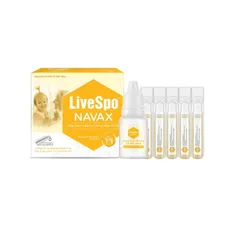 LIVESPO Navax Vàng Sơ Sinh H/5 Ống – Lợi khuẩn vệ sinh tai mũi họng cho bé 0+