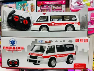 Đồ chơi điều khiển từ xa xe ô tô cứu thương chạy bằng pin, có đèn 998-34 Ambullance Vehicle Remote control