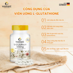 Viên Uống Trắng Da Warnke L-Glutathion 500mg 100 Viên