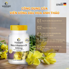(Nội Địa) Lọ 100 Viên Uống Hoa Anh Thảo Warnke Nachtkerzenöl 500mg Cân Bằng Nội Tiết Tố