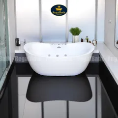 Bồn Tắm Massage Cao Cấp Dáng Thỏi Vàng RB-17TV - Regalbath với Hệ Thống Sục Khí và Đèn LED Sang Trọng, Thư Giãn tại Nhà