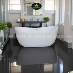 Bồn Tắm Massage Cao Cấp Dáng Thỏi Vàng RB-17TV - Regalbath với Hệ Thống Sục Khí và Đèn LED Sang Trọng, Thư Giãn tại Nhà