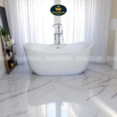 Bồn Tắm Massage Cao Cấp Dáng Thỏi Vàng RB-17TV - Regalbath với Hệ Thống Sục Khí và Đèn LED Sang Trọng, Thư Giãn tại Nhà