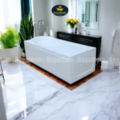 Bồn Tắm Dài Regalbath RB-18P 1m8 - Chất Liệu Acrylic Cao Cấp, Thiết Kế Hiện Đại, Kích Thước 1800x800x550 mm, Phù Hợp Cho Phòng Tắm Sang Trọng
