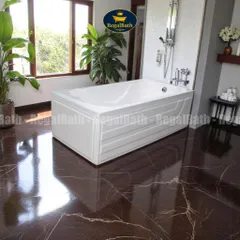 Bồn Tắm Dài 1m5 RegalBath RB-15A - Bồn Tắm Acrylic Cao Cấp Thiết Kế Tối Giản, An Toàn Với Đáy Chống Trượt, Kích Thước 1500x750x550mm
