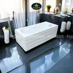 Bồn Tắm Massage RegalBath 1m6 (RB-16B) - Thiết Kế Dài Tinh Giản, Chất Liệu Acrylic Cao Cấp, Thư Giãn Spa Tại Nhà