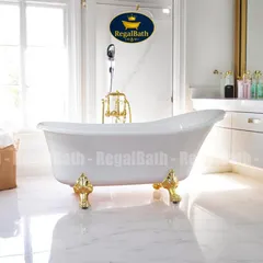 Bồn Tắm Chân Rồng Regalbath 1m5 RB-15CR - Thiết Kế Cổ Điển Sang Trọng, Chất Liệu Acrylic Cao Cấp, Phù Hợp Mọi Không Gian