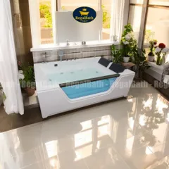 Bồn Tắm Đôi Massage RB-1711 Regalbath - Thiết Kế Kính Sang Trọng, Thư Giãn Cho 2 Người, Không Gian Spa Tại Nhà