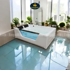 Bồn Tắm Đôi Massage RB-1711 Regalbath - Thiết Kế Kính Sang Trọng, Thư Giãn Cho 2 Người, Không Gian Spa Tại Nhà