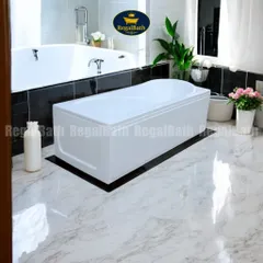 Bồn Tắm Dài Regalbath RB-18A 1m8 - Bồn Tắm Acrylic Sang Trọng Hình Chữ Nhật, Kích Thước 1800x800x550 mm, Thư Giãn Tối Ưu