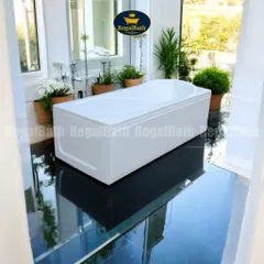 Bồn Tắm Dài Regalbath RB-18A 1m8 - Bồn Tắm Acrylic Sang Trọng Hình Chữ Nhật, Kích Thước 1800x800x550 mm, Thư Giãn Tối Ưu