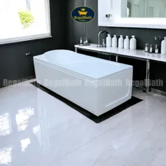 Bồn Tắm Dài Regalbath RB-18A 1m8 - Bồn Tắm Acrylic Sang Trọng Hình Chữ Nhật, Kích Thước 1800x800x550 mm, Thư Giãn Tối Ưu