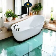 Bồn Tắm Dáng Cá Heo RB-17CH Regalbath - Thiết Kế Nghệ Thuật Độc Đáo, Chất Liệu Acrylic Cao Cấp, Thoải Mái và Bền Đẹp