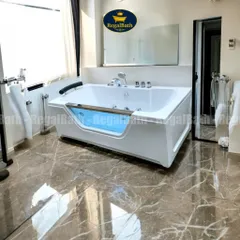 Bồn Tắm Massage Dài Kính 1m7 RB-17MS RegalBath - Thiết Kế Sang Trọng, Thư Giãn Tối Ưu với Kính Cường Lực và Hệ Thống Massage Thủy Lực