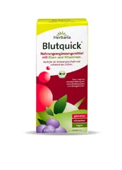 Sắt Nước Hữu Cơ Herbaria Blutquick 250ml - Giải Pháp Tăng Cường Sắt Cho Người Thiếu Máu, Dễ Uống Và Hấp Thụ Nhanh