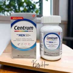 Viên Uống Bổ Sung Vitamin Centrum Men 50+ Dành Cho Nam Giới 90 Viên - Tăng Cường Sức Khỏe Tim Mạch, Miễn Dịch, Da và Xương Khớp.