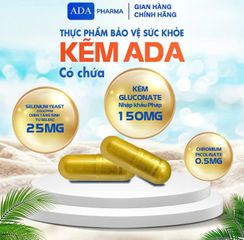 Kẽm ADA Nguyên Hộp 90 Viên  Tặng Bọt Vệ Sinh Hương Nước Hoa, Hàng Chuẩn Xịn