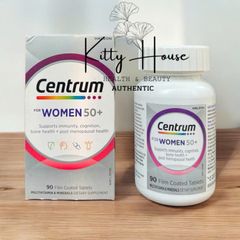 Viên Uống Centrum For Women 50+ - Vitamin Tổng Hợp Chăm Sóc Sức Khỏe cho Phụ Nữ Trên 50 Tuổi - Hỗ Trợ Miễn Dịch và Làn Da Khỏe Mạnh