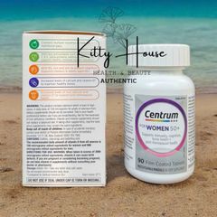 Viên Uống Centrum For Women 50+ - Vitamin Tổng Hợp Chăm Sóc Sức Khỏe cho Phụ Nữ Trên 50 Tuổi - Hỗ Trợ Miễn Dịch và Làn Da Khỏe Mạnh