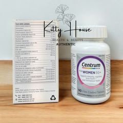 Viên Uống Centrum For Women 50+ - Vitamin Tổng Hợp Chăm Sóc Sức Khỏe cho Phụ Nữ Trên 50 Tuổi - Hỗ Trợ Miễn Dịch và Làn Da Khỏe Mạnh