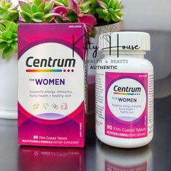 Viên uống bổ sung vitamin Centrum For Women 90 viên - Tăng cường sức đề kháng và hỗ trợ sức khỏe cho phụ nữ dưới 50 tuổi